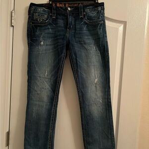 Rock Revival lightly distressed women’s jeans Alivia easy straight fit